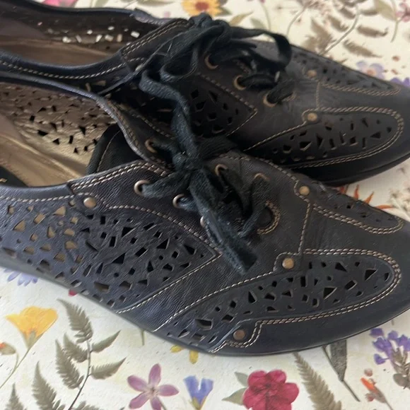 Bocage Paris leather pointed toe lace up rare shoes size 40 - Picture 7 of 13